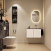 MONDIAZ TURE-DLUX 80cm toiletmeubel Talc. EDEN wastafel Lava positie rechts. Zonder kraangat. SW1103603
