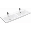 Villeroy & Boch Subway 3.0 meubelwastafel 130x47cm 2 kraangaten met overloop wit SW641664