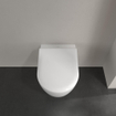 Villeroy & Boch Avento closetzitting slimseat met deksel met softclose en quick release met RVS scharnieren wit SW60338