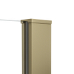 Fortifura Galeria Douchedeur - 80x200cm - scharnieren - deurgreep - vlak - rookglas - Geborsteld Messing PVD (Goud) SW1122669