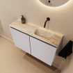 MONDIAZ TURE-DLUX 80cm toiletmeubel Cale. EDEN wastafel Frappe positie rechts. Zonder kraangat. SW1102680