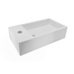 Wiesbaden Solid surface fontein links 40 x 22 x 10 cm mat wit SW102827
