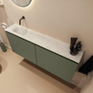 MONDIAZ TURE-DLUX 120cm toiletmeubel Army. EDEN wastafel Opalo positie links. Zonder kraangat. SW1104182