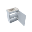 MONDIAZ TURE-DLUX 40cm toiletmeubel Clay. EDEN wastafel Glace positie links. Met 1 kraangat. SW1103197