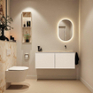 MONDIAZ TURE-DLUX 120cm toiletmeubel Talc. EDEN wastafel Frappe positie rechts. Zonder kraangat. SW1102608