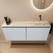 MONDIAZ TURE-DLUX 120cm toiletmeubel Clay. EDEN wastafel Ostra positie rechts. Zonder kraangat. SW1104775