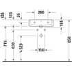 Duravit Vero Air wastafel geslepen zonder kraangat zonder overloop 50x47cm met WonderGliss wit SW157007