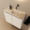 MONDIAZ TURE-DLUX 60cm toiletmeubel Talc. EDEN wastafel Frappe positie rechts. Zonder kraangat. SW1102591