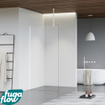 FugaFlow Eccelente Vetro inloopdouche badkamer - 60x200cm - helder glas - plafondarm - mat wit SW1124957