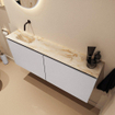 MONDIAZ TURE-DLUX 120cm toiletmeubel Cale. EDEN wastafel Frappe positie links. Zonder kraangat. SW1102719