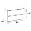 Saniclass Nexxt Small wastafelonderkast 100x39x55cm 2 softclose greeploze lades met 1 sifonuitsparing MFC Almond SW499388