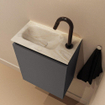 MONDIAZ TURE-DLUX 40cm toiletmeubel Dark Grey. EDEN wastafel Ostra positie links. Met 1 kraangat. SW1104791