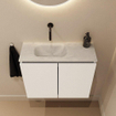 MONDIAZ TURE-DLUX 60cm toiletmeubel Talc. EDEN wastafel Opalo positie links. Zonder kraangat. SW1104144