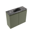 MONDIAZ TURE-DLUX 60cm toiletmeubel Army. EDEN wastafel Lava positie midden. Met 1 kraangat. SW1103681