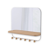 Umbra Estique spiegel 46x10x41cm met planchet en 6 haken Spiegel Wit OUTLETSTORE STORE28393