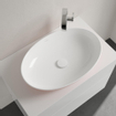 Villeroy & Boch Artis opzetwastafel ovaal 61x41x12.5cm zonder kraangat zonder overloop powder SW68824