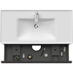 Duravit D-Neo meubelset m. wastafelonderbouwkast m. 2 laden m. softclose 100x20x48cm incl. wastafel zwart eiken mat SW642217