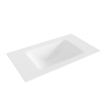 Mondiaz CLOUD wastafel - 80cm - inbouw - wasbak midden - solid surface Talc SW427750