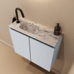 MONDIAZ TURE-DLUX 60cm toiletmeubel Clay. EDEN wastafel Glace positie links. Met 1 kraangat. SW1103224
