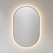 Mondiaz GLOW Badkamerspiegel - Ovaal - 45x90cm - Indirecte LED verlichting - bewegingssensor - Smoke (Antraciet) SW1105158