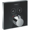 Hansgrohe ShowerSelect Glass afbouwdeel voor inbouw thermostaat met omstel voor 2 douchefuncties wit/chroom SW28969