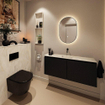 MONDIAZ TURE-DLUX 120cm toiletmeubel Urban. EDEN wastafel Ostra positie midden. Zonder kraangat. SW1104696