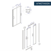 FugaFlow ID06 Quick Fit Schuifdeur - 110x190cm - 6mm veiligheidsglas - alu profiel - anti kalk - mat zwart SW999902