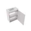 MONDIAZ TURE-DLUX 40cm toiletmeubel Cale. EDEN wastafel Opalo positie links. Met 1 kraangat. SW1104240