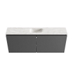 MONDIAZ TURE-DLUX 120cm toiletmeubel Dark Grey. EDEN wastafel Ostra positie midden. Met 1 kraangat. SW1104812