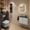 MONDIAZ TURE-DLUX 60cm toiletmeubel Greey. EDEN wastafel Lava positie links. Zonder kraangat. SW1103848