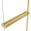 Fortifura Galeria handdoekrek voor inloopdouche - klemmen - inkortbaar - geborsteld messing (goud) SW1212773