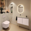 MONDIAZ TURE-DLUX 80cm toiletmeubel Rosee. EDEN wastafel Opalo positie links. Zonder kraangat. SW1104516