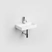 Clou Mini Wash Me fontein 38x24cm voorbewerkt kraangat Aluite Wit mat SW9319