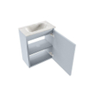 MONDIAZ TURE-DLUX 40cm toiletmeubel Clay. EDEN wastafel Ostra positie midden. Zonder kraangat. SW1104789