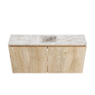MONDIAZ TURE-DLUX 100cm toiletmeubel Washed Oak. EDEN wastafel Glace positie midden. Zonder kraangat. SW1103586