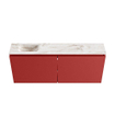 MONDIAZ TURE-DLUX 120cm toiletmeubel Fire. EDEN wastafel Frappe positie links. Zonder kraangat. SW1102789
