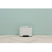 Brabantia Bo Pedaalemmer - 11+23 liter - 2 kunststof binnenemmers - wit SW1026526