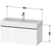 Duravit D-Neo wastafelonderkast 98.4x44x44.2cm 1 lade Noten Mat SW640776