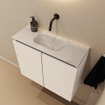 MONDIAZ TURE-DLUX 60cm toiletmeubel Talc. EDEN wastafel Opalo positie midden. Zonder kraangat. SW1104148