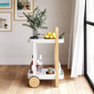 Umbra Bellwood serveertrolley 53x44x80cm Staal Wit/naturel SW719980