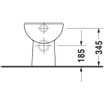 Duravit D-code closet staand met spoelrand vlakspoel PK wit 0315135