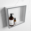 MONDIAZ EASY Nis - 29.5x29.5cm - geschikt voor in- of opbouw - 1 vak - kleur Plata | Talc SW1017073