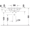 Duravit D-Neo wastafel met wondergliss 65x48x16.5cm 1 kraangat rechthoek Keramiek Wit SW640401