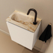 MONDIAZ TURE-DLUX 40cm toiletmeubel Talc. EDEN wastafel Frappe positie links. Met 1 kraangat. SW1102584