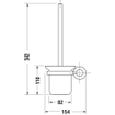 Duravit D code closetborstelhouder chroom GA49448