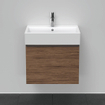 Duravit D-Neo wastafelonderkast 58.4x44x44.2cm 1 lade Noten (donker) Mat SW640734