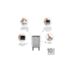 Brabantia Bo Hi Afvalemmer - 4 liter - kunststof binnenemmer - matt steel fingerprint proof SW1117395