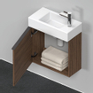 Duravit D-Neo wastafelonderkast 48.4x44x22.2cm Linksdraaiend 1 deur Noten (donker) Mat SW640666