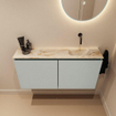 MONDIAZ TURE-DLUX 100cm toiletmeubel Greey. EDEN wastafel Frappe positie rechts. Zonder kraangat. SW1102771