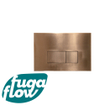 FugaFlow Metal Bedieningsplaat - bedieningspaneel voor Geberit UP320 inbouwreservoir - dualflush - rechthoekige knoppen - metaal koper SW999926